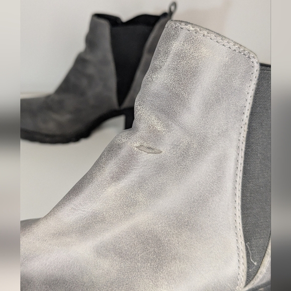 Dirty Laundry Lisbon Platform Faux Leather Bootie Grey Size 9 Chunky block heel - Picture 5 of 9